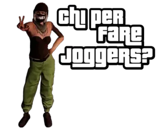 🩳 chi per fare joggers? calças de treino, moda, roupa, italiano telegram sticker