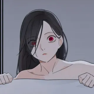 🖤 donna, femmina, ragazza, anime, manga, cartone animato telegram sticker