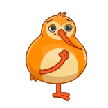 ❤️ киви (птица), милый, мультяшный, птица, животное whatsapp sticker