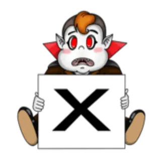 ❌ ma cà rồng, hoạt hình, biển báo, Halloween, quái vật telegram sticker