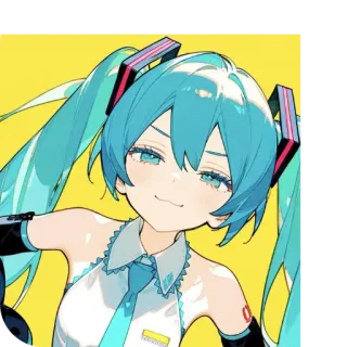 🙂 Hatsune Miku Vocaloid telegram sticker