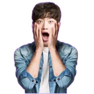 😱 scioccato, sorpresa, emozione, reazione, uomo whatsapp sticker