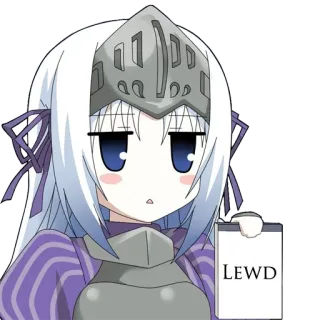 😳 LEWD Anime, Caballero, Casco, Personaje, Picante telegram sticker