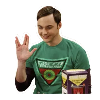 ✌ Sheldon Cooper The Big Bang Theory science, smart, star trek, comedy, tv show telegram sticker