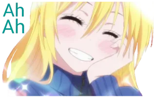 🤣 Ah anime, girl, happy, smile, cute telegram sticker