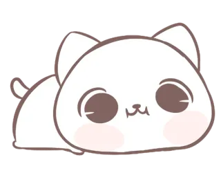 💭 แมว, ลูกแมว, น่ารัก, สัตว์, สัตว์เลี้ยง, คาวาอิ telegram sticker