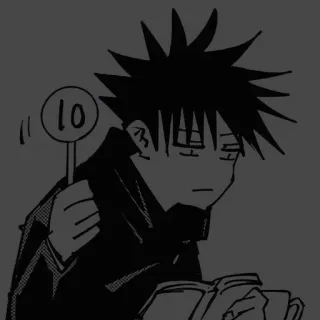 🗡️ Megumi Fushiguro Jujutsu Kaisen 10 Аниме, Манга, Мегуми, Jujutsu Kaisen, Рейтинг, Персонаж telegram sticker
