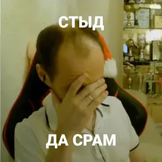 💅 СТЫД
ДА СРАМ honte, déshonneur, gêne, regret, facepalm telegram sticker