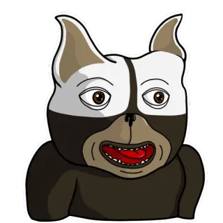 😃 anjing, kartun, lucu, hewan, imut, stiker telegram sticker