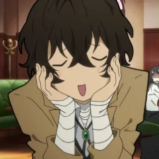 ❤️ Osamu Dazai Bungo Stray Dogs anime, osamu dazai, bungo stray dogs, cartoon, character telegram sticker