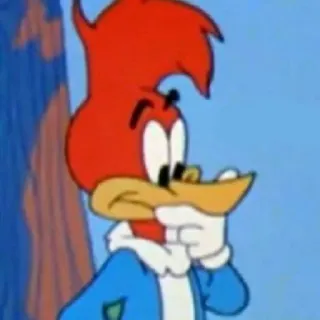 🤔 Woody Woodpecker Cartone animato, Woody Woodpecker, Divertente, Uccello, Personaggio whatsapp sticker