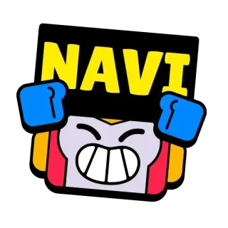 🔥 NAVI gra wideo, brawl stars, gaming, postać, logo telegram sticker