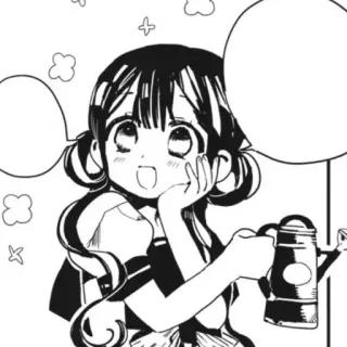 🍇 anime, manga, girl, watering can, cute, character, art, drawing telegram sticker