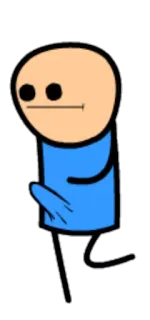 🍆 Cyanide and Happiness, การ์ตูน, คนติด, ท่าทางดูถูก telegram sticker