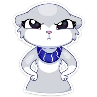 😠 dibujo animado, animal, gato, enfadado, pegatina, mono, bufanda whatsapp sticker
