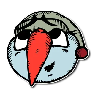 😌 Мультфильм, Зима, Снег, Снеговик, Персонаж, Шапка, Холод telegram sticker