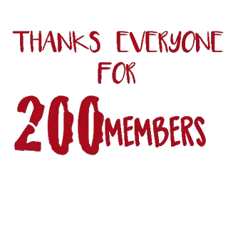 🔥 THANKS EVERYONE FOR 200 MEMBERS dziękuję, członkowie, społeczność, świętowanie, osiągnięcie, kamień milowy telegram sticker