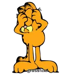 😣 Garfield 漫画, 猫, ガーフィールド, コミック, 面白い telegram sticker