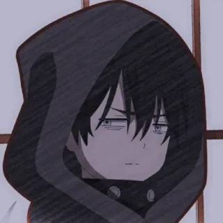🤨 anime, hoodie, character, manga, boy telegram sticker