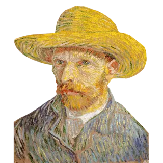 👩‍🎨 Vincent van Gogh 빈센트 반 고흐, 화가, 초상화, 그림, 미술 telegram sticker