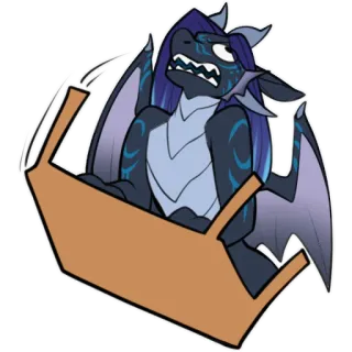 😡 dragon, animated, cartoon, fantasy, character, creature telegram sticker
