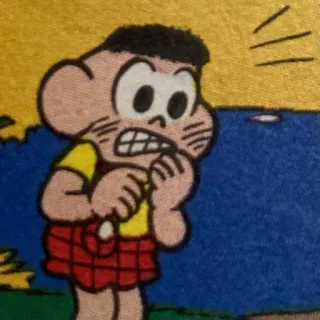 😬 Little Onion Monica's Gang Kartun, Karakter, Cebolinha, Turma da Mônica telegram sticker