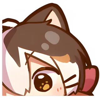 👁 Anime, Catgirl, Fofo, Mangá, Kawaii, Neko whatsapp sticker