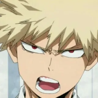 💥 Bakugo Katsuki My Hero Academia Anime, My Hero Academia, Bakugo, Mangá, Personagem, Cabelo loiro, Personagem de anime telegram sticker