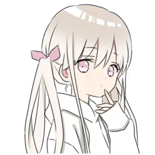 😶 Аниме девушка, Чиби, Милый, Манга, Мультфильм telegram sticker