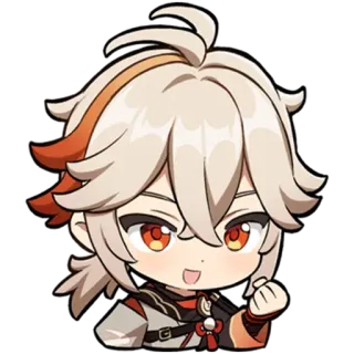👍 Kaedehara Kazuha Genshin Impact อนิเมะ, วิดีโอเกม, จิบิ, คาซึฮะ, เก็นชิน อิมแพ็ค telegram sticker