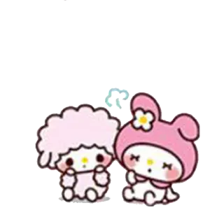 😌 My Melody, Cordero, Lindo, Dibujos animados, Kawaii, Amistad, Sanrio whatsapp sticker