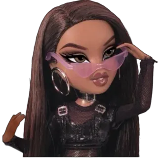 🤓 Bratz, Boneca, Moda, Estilo, Óculos de sol telegram sticker