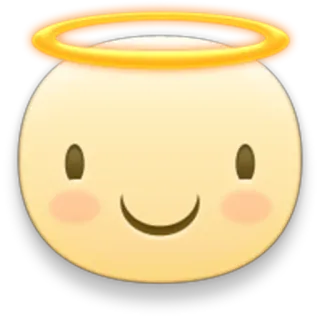 😇 angelo, aureola, carino, sorriso, emoji telegram sticker