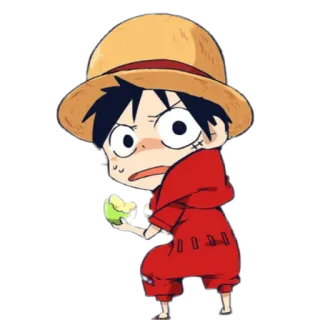 😟 Luffy One Piece anime, cartoon, manga, one piece, luffy, character, straw hat telegram sticker