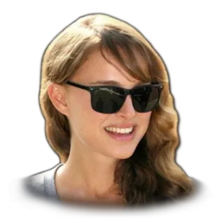 😎 Natalie Portman celebrity, actress, portrait, sunglasses telegram sticker