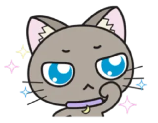 😮 gato, desenho animado, brilho, fofo, animal, animal de estimação whatsapp sticker