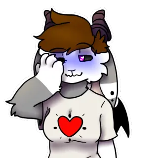 ☺️ cartoon, anthro, rabbit, heart, demon, cute whatsapp sticker