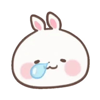 🐰 bunny, kawaii, cute, crying, emoji, rabbit telegram sticker