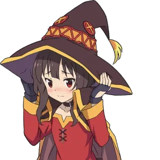 😳 Megumin Konosuba Anime, Megumin, Konosuba, Kawaii, Lucu, Penyihir telegram sticker