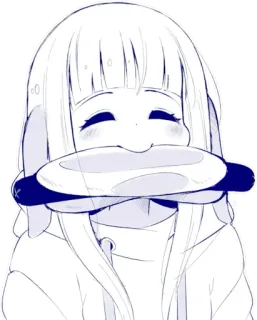 🌭 Anime, Gadis, Lucu, Manga, Kawaii, Sketsa, Kartun telegram sticker