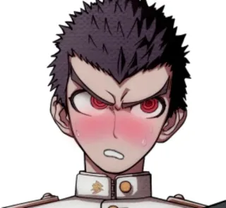 🌟 Mondo Owada Danganronpa Anime, Arrabbiato, Personaggio, Danganronpa, Mondo Owada telegram sticker