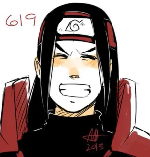 😁 619 Anime, Manga, Personaje, Cinta para la cabeza, Sonriendo telegram sticker