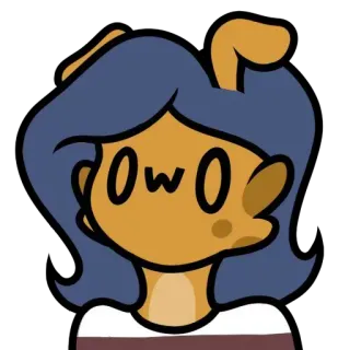 👀 OwO owo, cute, face, emoji whatsapp sticker