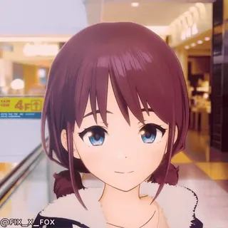๐ PSI_IX_FOX anime girl, vtuber, facial expressions, reaction, smile, manga style, cute whatsapp sticker