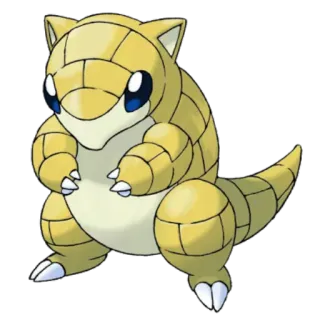 🔵 Sandshrew Pokémon pokemon, sabelette, animal, dessin animé, jeu telegram sticker