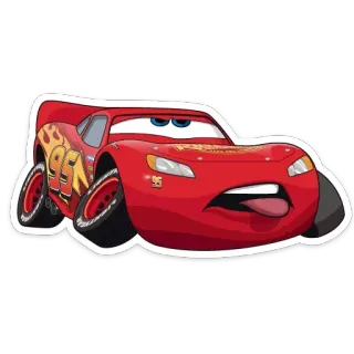 🤪 Lightning McQueen Cars dibujos animados, Disney, Pixar, coche rojo, animado telegram sticker