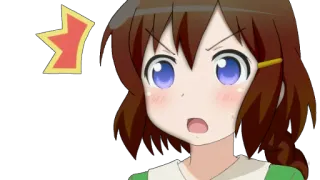 😱 anime, gadis, terkejut, kaget, kartun telegram sticker