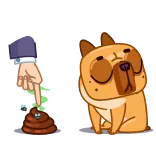 ๐ฉ hond, poep, cartoon, sticker, grappig, humor telegram sticker