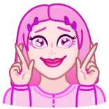 Pink Petty telegram stickers