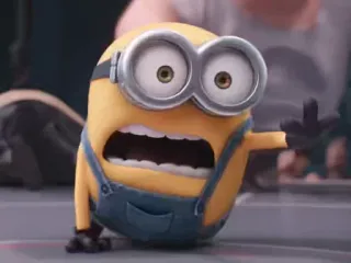 😳 Minion Despicable Me cartoon, funny, middle finger, offensive, minion, gesture, movie telegram sticker